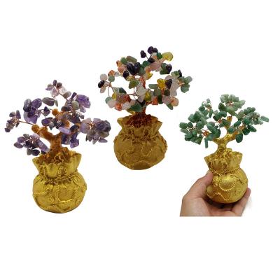 China China High Quality Crystal Tree Wholesale Tree Of Life Crystal Rose Quartz Money Tree Pink for sale