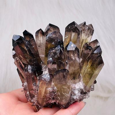 China Europe Natural Crystal Cluster - Raw Fluorite Crystal Gemstone Cluster Citrine Amethyst Geode Small Rose Quartz Smoky Clear Spirit Aura for sale