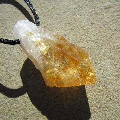 China China 2Cm Crystal Pendants raw citrine - modern healing Crystal Necklace Pendant from natural stone quartz for sale