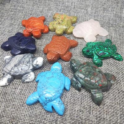 China China 1.5inch Crystal Carving Sea Turtle - Mini Healing Natural Little Crystal Bulk Wholesale Jade Gemstone Tortoise for sale