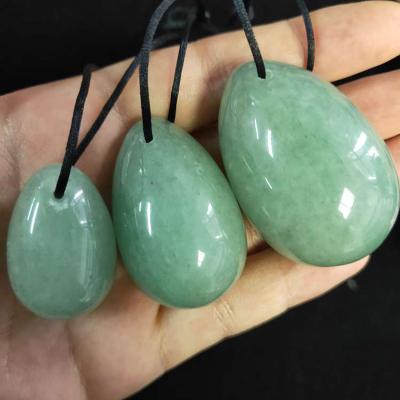 China Natural Quartz Crystal Yoni Egg Set Jade Yoni Egg With String And Gift Box High Quality Wholesale From China for sale