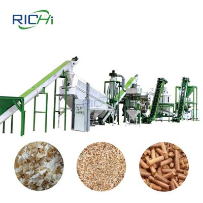 China Factory RICHI 1-2 t/h Biomss Sawdust Wood Pellet Mill Production Line For New Energy for sale