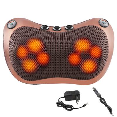 China Head Back Neck Massager OEM CE Full Shiatsu Massager Full Shiatsu Body Massage Rolling Kneading Pillow for sale