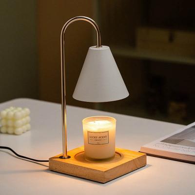 China Japanese Wholesale Wood Decorative Lamp Cheap Wooden Incense Wax Melt Melting Candle Warmer Electric Candle Heater With Indoor for sale