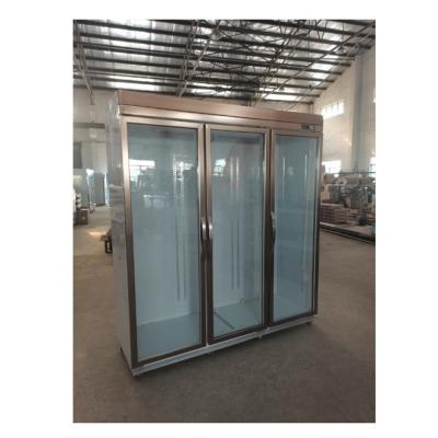 China Supermarket Beverage Split Door Fridge Refrigerator Upright large capacity for sale