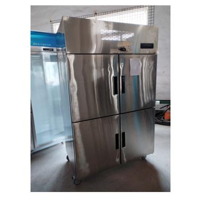 China 40 Cubic Feet Stainless Steel Swing Four Doors No Frost Upright Fridge For Cold Food for sale