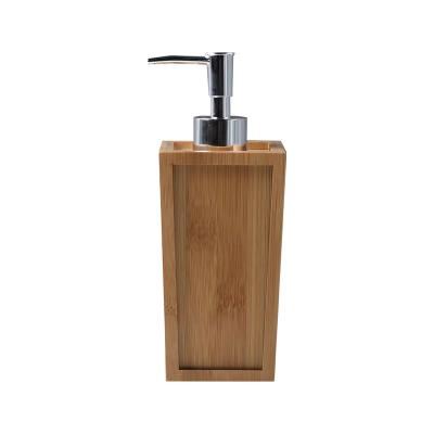 China Sustainable New Design Decoration Natural Wood With Ceramic Toothbrush Holder Bathroom Accessories Set For Hotel Or Home for sale