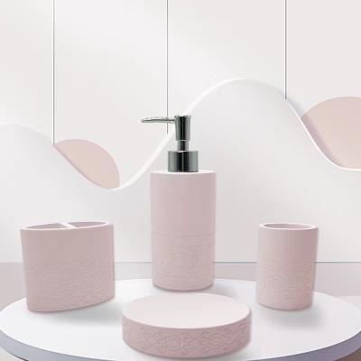 China 2022 Viable New Style Bathroom Accessories Accessories Diatomite Cement Concrete Many Color Set for sale