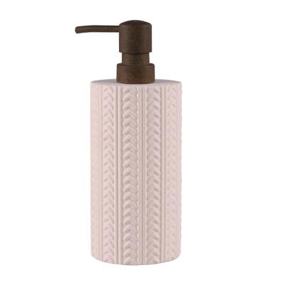 China Viable Western Sublimation Irregularity Diatomite Bathroom Accessories Set With Lotion Bottle For Home Hotel Bathroom for sale