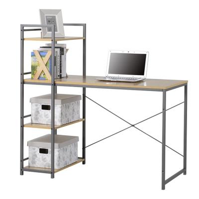 China Office Desks Office Furniture Corner Computer Desk With Shelves Storage for sale