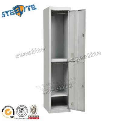 China Two Doors Office Clothes Storage Wardrobe Metal Locker Locker-2T for sale