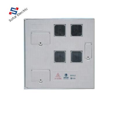 China SMC Meter Enclosures For 4 Single Phase Metering SMC Fiberglass Reinforced Polyester Electric Power Meter Box for sale