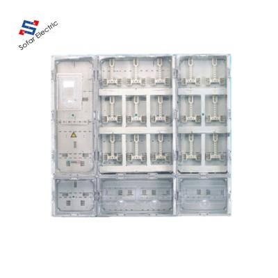 China Meter Distribution Cabinet for 15 x Meter Single Phase Big Size Single Phase Plastic Meter Distribution Cabinet with Main Control Box for sale