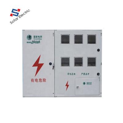 China Indoor Electric Meter Box 6 Meters Single Phase Model B106009 SMC GRP Fiberglass Indoor Electric Meter Box for sale