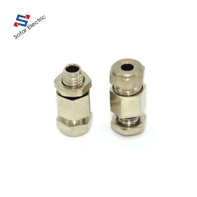 China CE IP68 Mini Small Size M6 Brass Metal Brass Cable Glands Tie Down Handle for sale