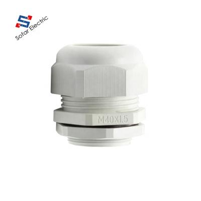 China CE IP68 Waterproof Metric Nylon Thread M40 Nylon Plastic Cable Gland for sale