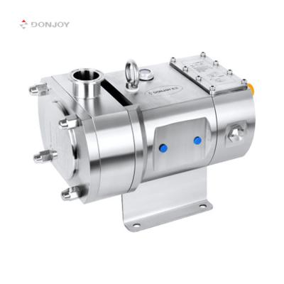 China Biofuel Industry Donjoy Whole Body Stainless Steel Lobe Pump With Six Types Rotors Optional Wide Range 210V-640V Voltage Food Industry for sale