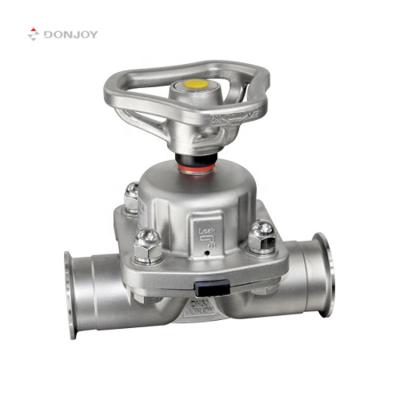 China General Tri Clamp Sanitary Manual Diaphragm Valve With Stainless Steel SS 316 Handle for sale