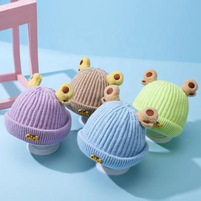 China Autumn Winter Infant 1-3 Years Old Boy Knitted Hat Super Cute COMMON Baby Hat Handsome Knitted Hat for sale