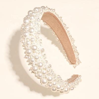 China New Popular Popular Fashion Pearl Headband with Diamond Women Girls Ladies Shape Headbands for sale