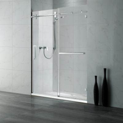 China Modern Frameless Shower Tub Doors Glass Tub Enclosure Bypass Sliding Bathtub Doors for sale