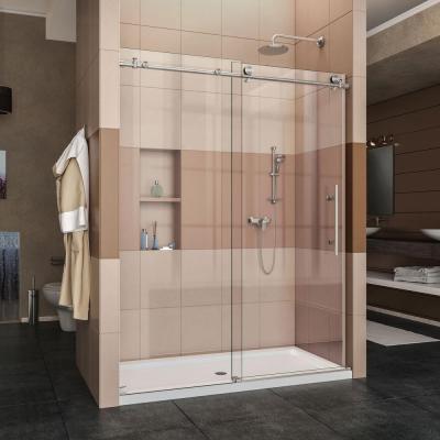 China Custom Frameless Shower Room Enclosure Frameless Tempered Glass Bathroom Sliding Shower Door for sale