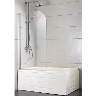 China Bath Screen Glass Tub Partition Design Semi View Shower Screen Above Bath for sale