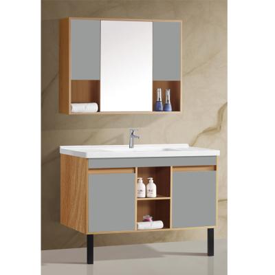 China Water Proof Wall Mounted Floor Wooden Small Bathroom Vanity Cabinets for sale