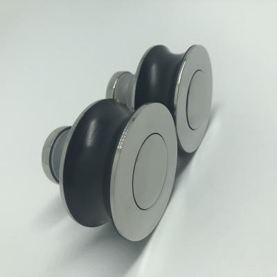 China Modern Frameless Glass Door Parts Shower Room Fittings Sliding Rollers for sale