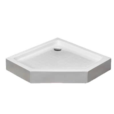 China Durable Pan Acrylic Shower Tray Portable from Diamond White Standard Size Shower Basin for sale