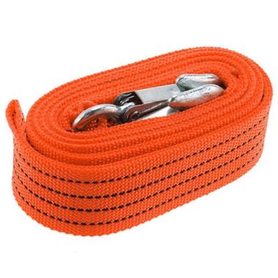 China Heat treatment Tow Rope Car Tow Cable Towing Strap Rope With Small Forged Iron hooks for sale