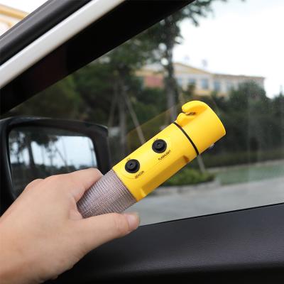 China Glass breaker/bult cutter 3 In 1 Quick Car Escape KeyChain Tool Seatbelt Cutter and Window Glass Breaker and Whistle mini Car Safety Hammer for sale