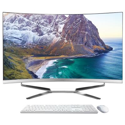 China Cheap Gaming Computer Monoblock i9 PC Desktop All In One 27 Inch Curved Screen i3 i7 i5 OEM Customized Gaming PC for sale