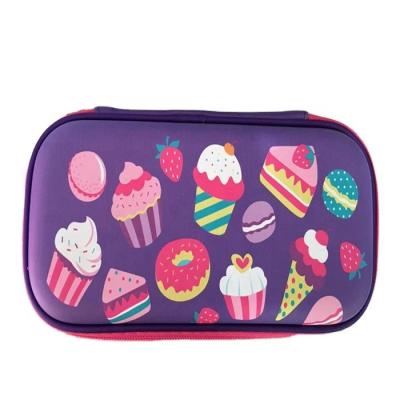 China Schools & Offices Wholesale Feiyang Cake Ice Cream Design Cheap Hard PU Shell EVA School Pencil Case Wholesale for sale