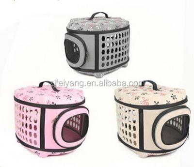 China Wholesale viable OEM outside/home pet carrier bag, portable EVA Material Pet Bag /dog cat carrier for sale