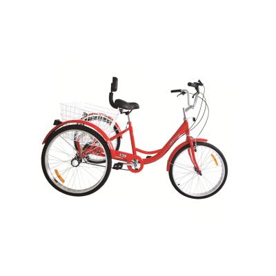 China Selecting wholesale cheap 20 inch 24 inch 26 inch pedal tricycle adult tricycle with big wheel for sale