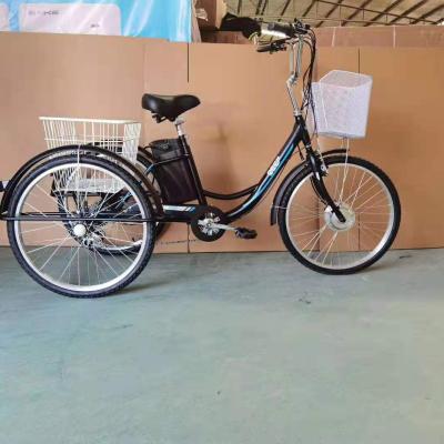 China Big steel wheel natural fat electric adult tricycle for sale in different colors for sale