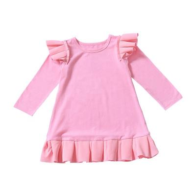 China Breathable Little Girls Float Baby Clothes Wholesale White Toddler Long Sleeves T-Shirts Full Sleeve Blouses for sale