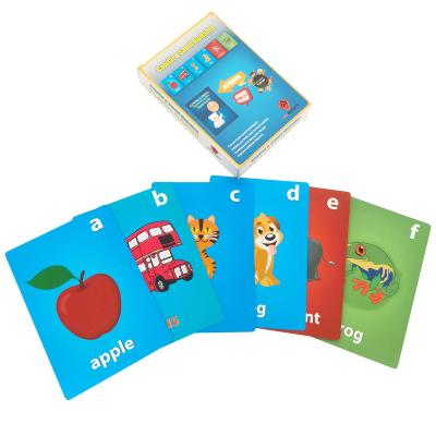 China Art Paper Card Alphabet Custom Large Entertainment Flash Learning Printed Card for sale