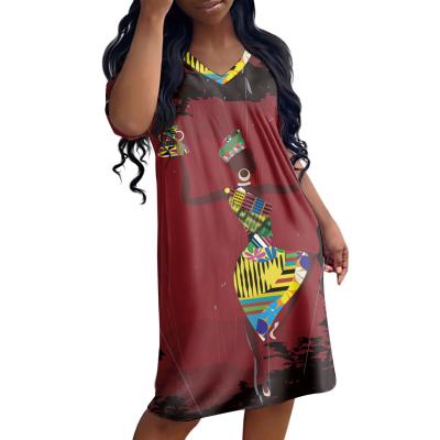 China Cheap price african print pattern anti-static women's clothing 2021 women's dresses custom made women's summer luxury dress girl dress for sale