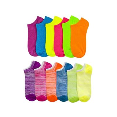 China Antibacterial Happy Casual Combed Cotton Wholesale Neon Socks for sale