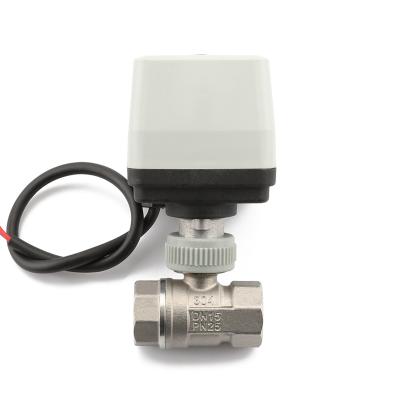 China Home Kitchen Anti-condensation DC Motor Trigger DN15 Stainless Steel 304 Two Way Electric Water Valve for sale