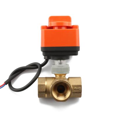 China Home Kitchen Water Electric Brass Ball Valve With Switch AC110V AC220V Manual Special Actuator for sale