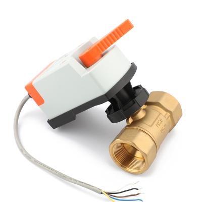 China Home Kitchen Electric Valve With Analog Electric Actuator With 1 1/2 Inch Electric Brass Ball Valve for sale