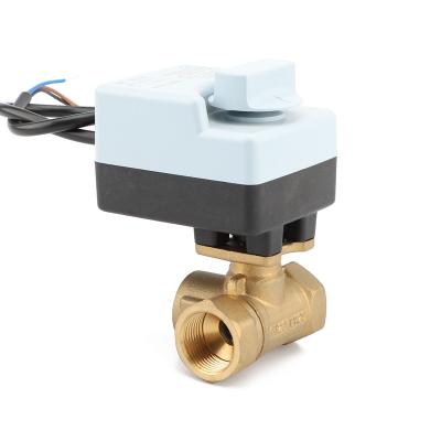 China DN20 Home Kitchen Three Way Square Main Connection Electric Ball Valve With Actuator Global Bestseller for sale