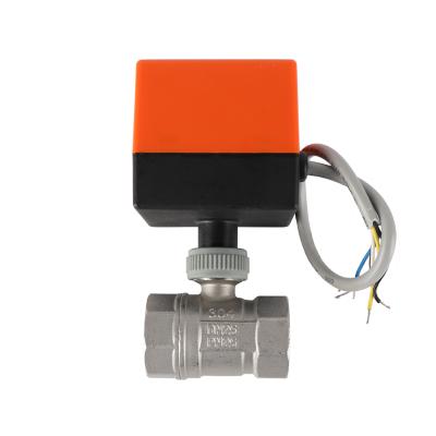 China High Sales Home Kitchen Electric Actuator With DN25 Stainless Steel Two Way Electric Ball Water Valve for sale