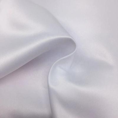 China Matte Memory 165gsm Satin Drill Polyester Fabric For Wedding Dress for sale