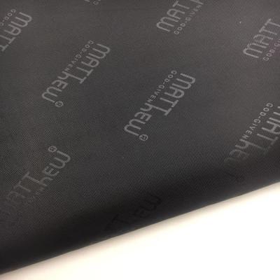 China 100% Polyester Tear-Resistant PA Coated Emboss Polyester 210D Oxford Logo Luggage Bag Lining Fabric Customized Jacquard Print Fabric for sale