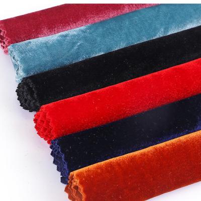 China Knitted Stretch Polyester Velor Velor Weft Fabric For Hat Pajamas Gift Box Cushion Coffin for sale