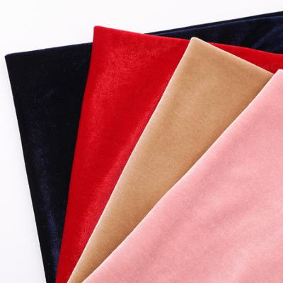 China Stretch Polyester Spandex Warp Knitted Korean KS Velvet Fabric For Garment Toy Furniture Christmas for sale